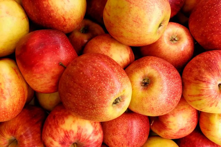 Red and yellow apples