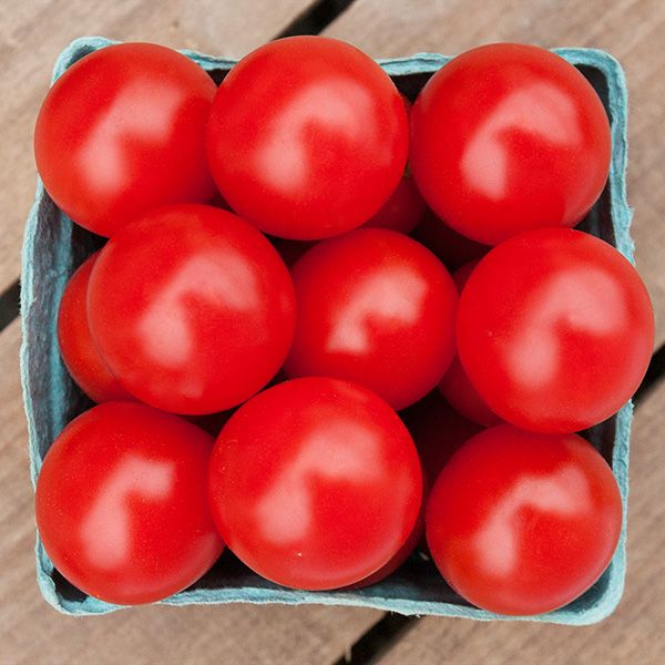 A pint basket of cherry tomatoes